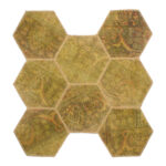 Vintage Persian Hand-Knotted Patchwork Carpet Beehive