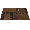 Vintage Persian Hand-Knotted Patchwork Carpet Browni