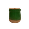 Persian Pottery Dizi Pot with Lid for Cooking Abgoosht - Green