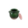 Persian Pottery Dizi Pot with Lid for Cooking Abgoosht - Green II