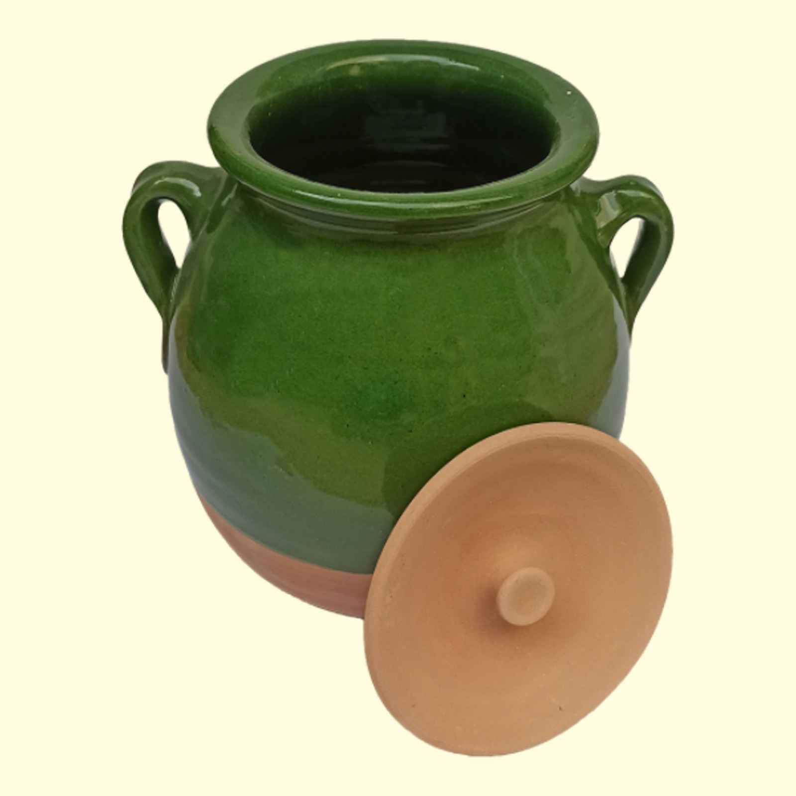 Persian Pottery Dizi Pot with Lid for Cooking Abgoosht Dizin