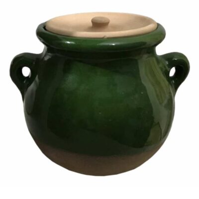 Persian Pottery Dizi Pot with Lid for Cooking Abgoosht – Round