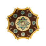 Hand-Painted Decorative Pottery Plate Light Brown
