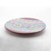 Decorative Pottery Plate Hand-Painted Rainbow Color & Geometric