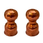 Set of 2 Persian Copper Salt & Pepper Shakers Chess