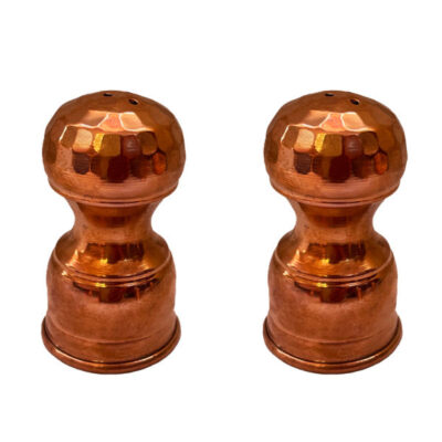 Set of 2 Persian Copper Salt & Pepper Shakers Chess