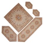 Set of 5 Termeh Tablecloth Luxurious with Persian Paisley Pattern Narges