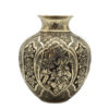 Handcrafted Persian Engraved Copper Vase Decorative with Leili & Majnoon Design