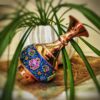 Decorative Copper Vase Hand-Painted with Persian Minakari Enamel Goli
