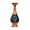 Decorative Copper Vase Hand-Painted with Persian Minakari Enamel Pardazii