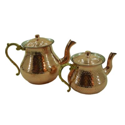 Persian Copper Double Teapot Durable and Hammered Khorshid