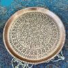 Persian Copper Serving Tray Traditionally Hammered Ahmadi