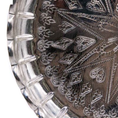 Persian Copper Serving Tray Traditionally Hammered Noqre34