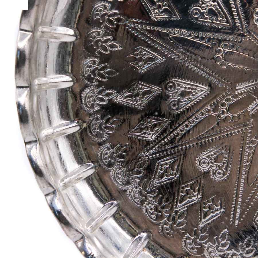 Persian Copper Serving Tray Traditionally Hammered Noqre34