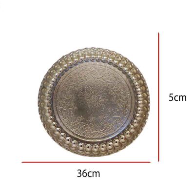 Persian Copper Serving Tray Traditionally Hammered Sara