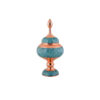 Handcrafted Persian Inlaid Turquoise Copper Sugar Bowl Kiara II