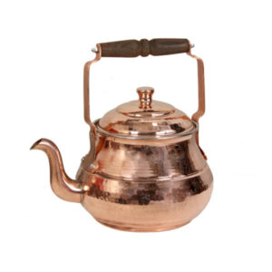 Iranian Hammered Copper Tea Kettle Model Parsian