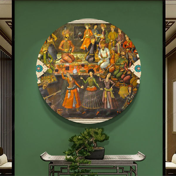 Persian Canvas Art - Printed Ghajari Design