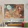 Persian Canvas Art - Printed Gol (Flower)