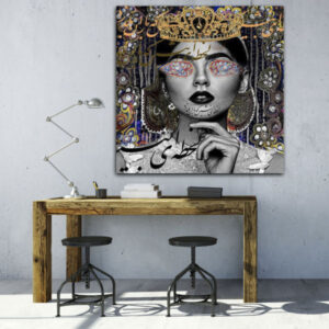 Iranian Panel Canvas Wall Art Model Queen