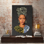 Persian Canvas Art - Printed Rihanna