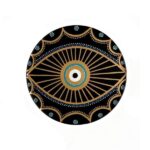 Hand-Painted Decorative Pottery Plate Black Eye