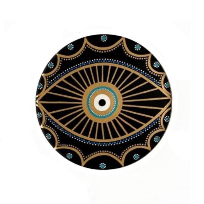 Hand-Painted Decorative Pottery Plate Black Eye