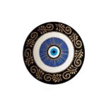 Hand-Painted Decorative Pottery Plate Black Eye