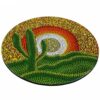 Decorative Pottery Plate Hand-Painted Cactus