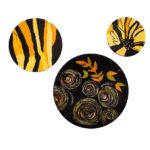 Hand-Painted Decorative Pottery Plate Yellow