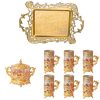 Persian Metal Tea & Coffee Set - Vintage Style with Tray