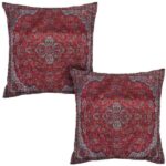Persian Termeh Cushion Cover – Model Vermilion (2X) | Luxurious Silk Craft