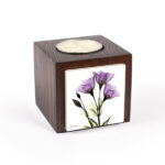 Persian Wooden Cube Tealight Holder Flower (2X)