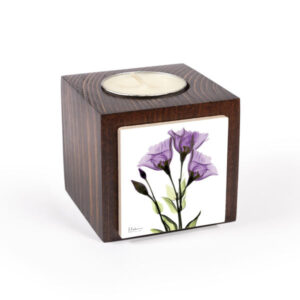Persian Wooden Cube Tealight Holder Flower (2X)