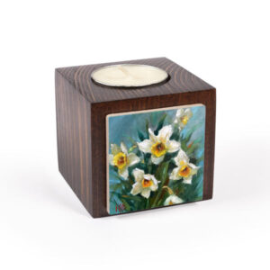 Persian Wooden Cube Tealight Holder Narges (2X)
