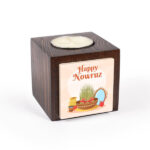 Persian Wooden Cube Tealight Holder Nowrouz II (2X)