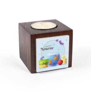 Persian Wooden Cube Tealight Holder Nowrouzi (2X)