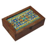 Persian Wooden Tea Bag Organizer Box with Chests Arya