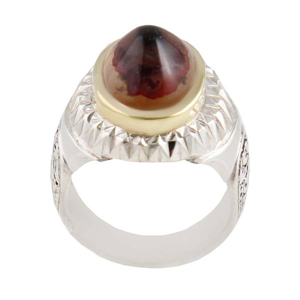 Persian Sulemani Hakik Silver Ring for Men Yas