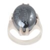 Islamic Hematite Silver Ring Hadid Gemstone for Men
