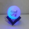 Islamic Globe Salt Lamp Handcrafted with Wooden Base and Wa In Yakad Verse