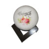 Islamic Globe Salt Lamp Handcrafted with Wooden Base and Wa In Yakad Verse