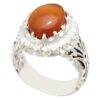 Persian Yemeni Aqeeq Silver Ring for Men