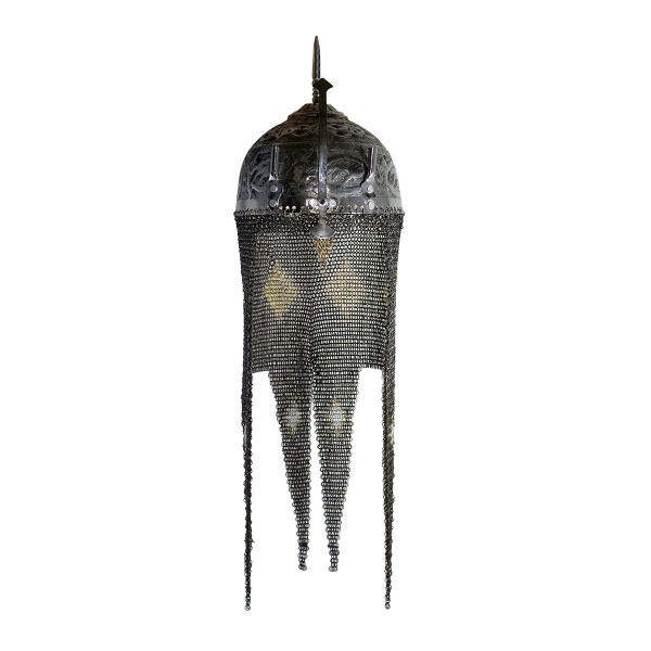 Gray Medieval Ottoman Islamic Helmet