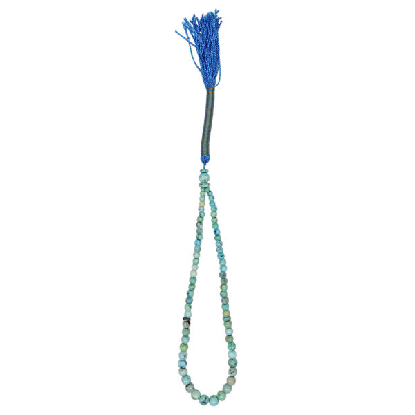 Persian Neyshabur Turquoise Rosary: Prayer 66 Beads Handcrafted Tasbih Lana