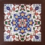 Decorative Persian Framed Ceramic Tile - Kashi