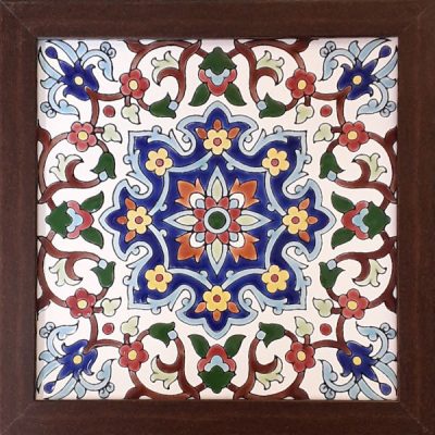 Decorative Persian Framed Ceramic Tile – Kashi