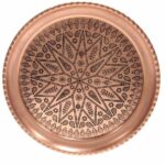Persian Copper Serving Tray Traditionally Hammered G84