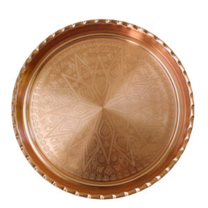 Persian Copper Serving TeaTray Model Golha