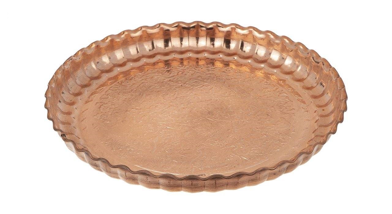 Persian Copper Serving Tray Traditionally Hammered Msi